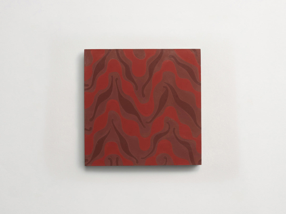 Ruan Hoffmann cement tile Istanbul Wave pattern Red.