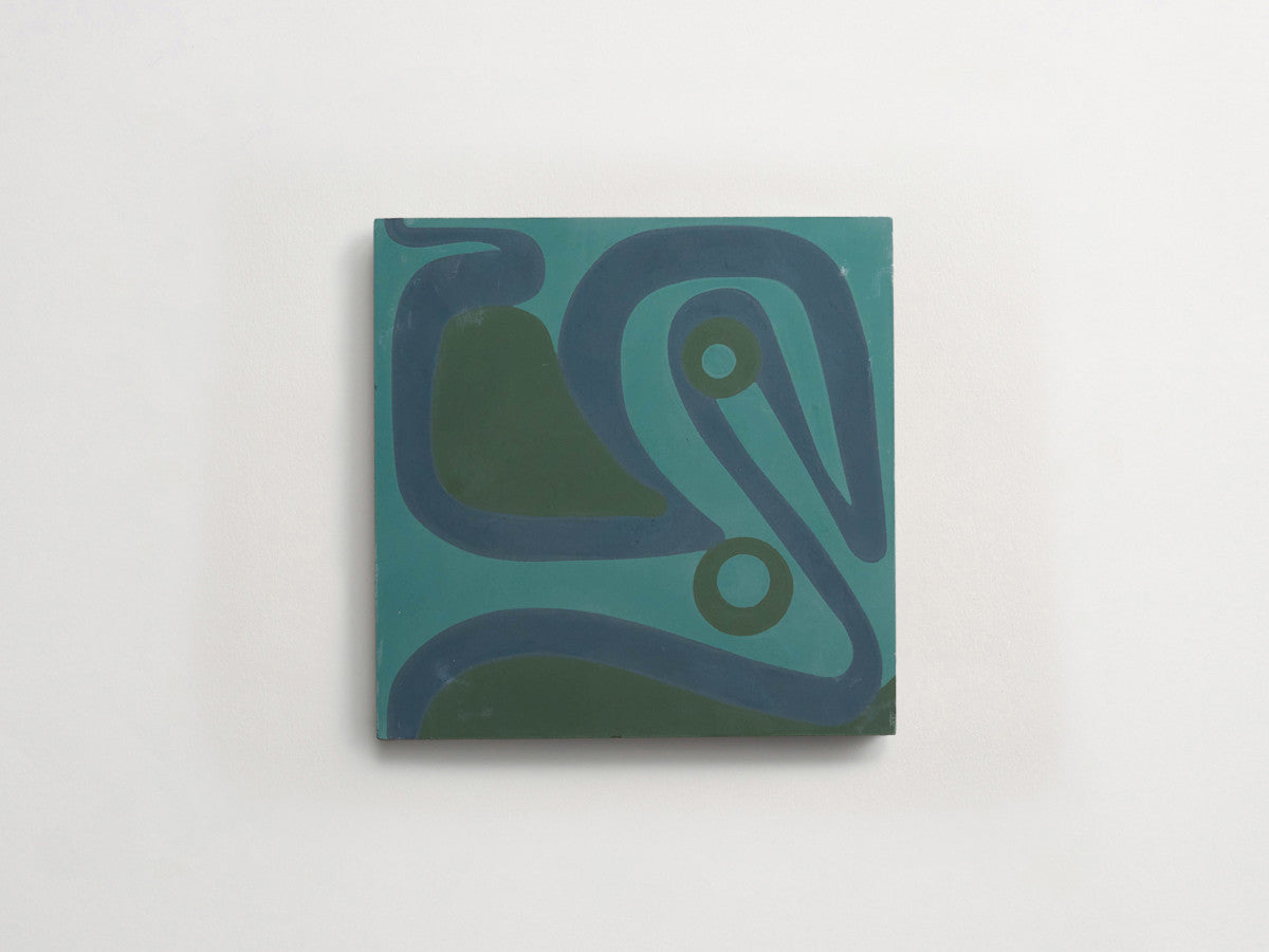 Ruan Hoffmann cement tile Tokyoyo pattern Green.