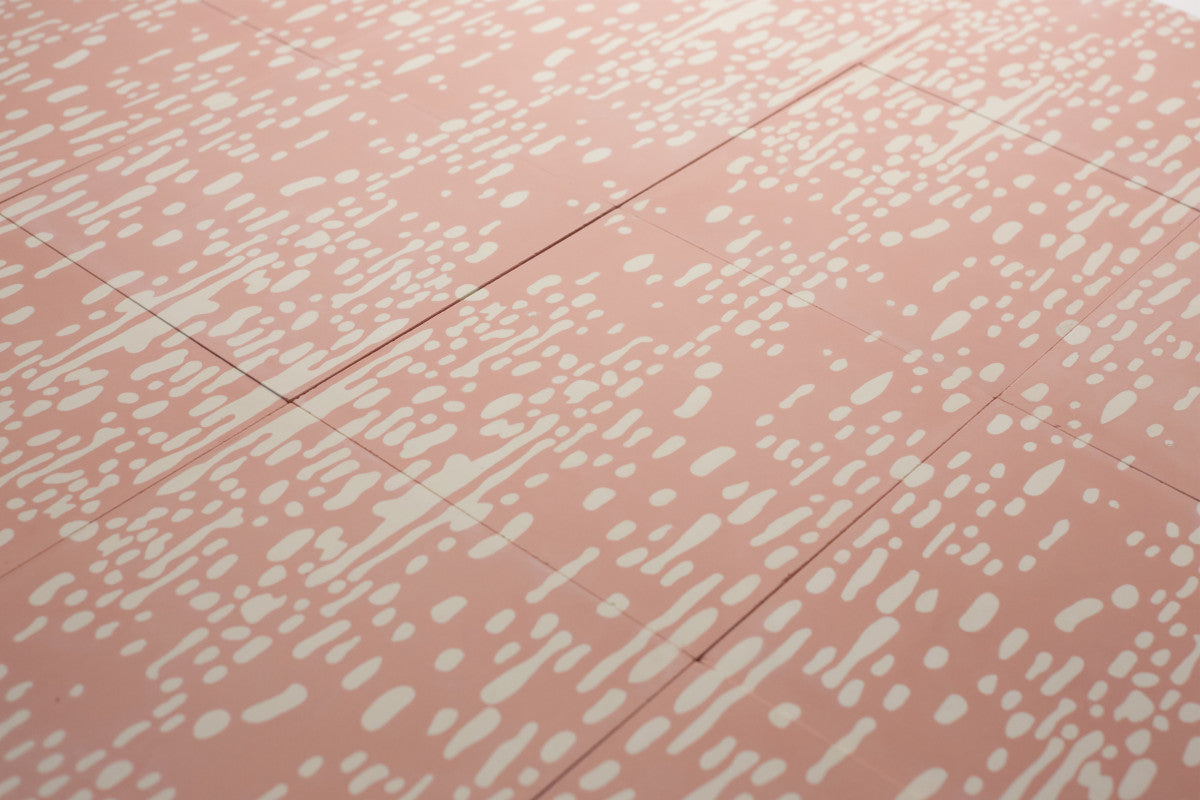 Eskayel patterned cement tile 8 in square pink & white.