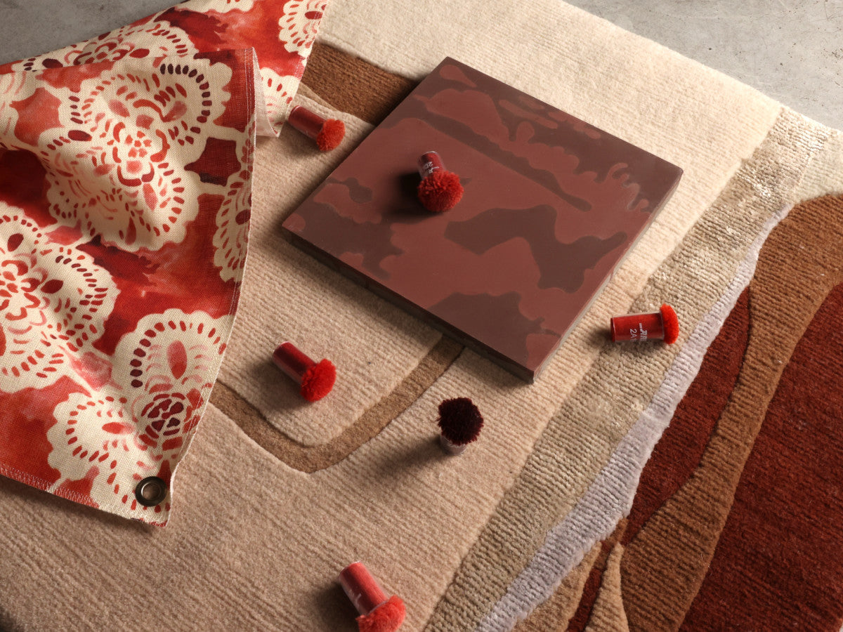 Eskayel patterned cement tile 8 in square brown.
