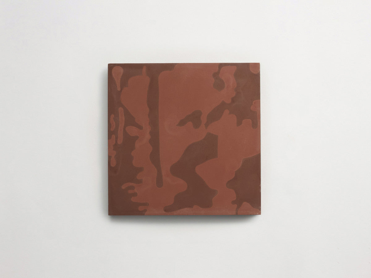 Eskayel patterned cement tile 8 in square brown.
