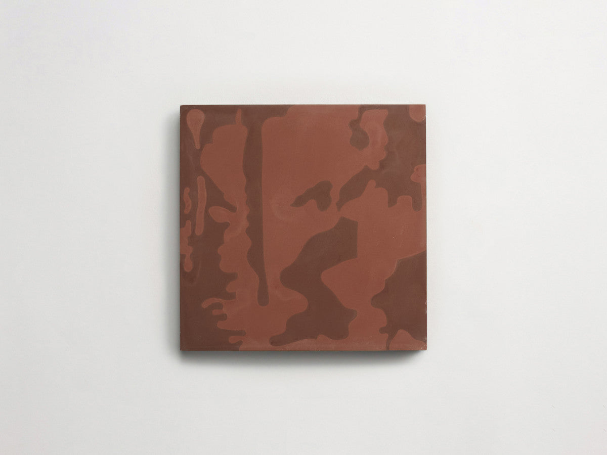 Eskayel patterned cement tile 8 in square brown.