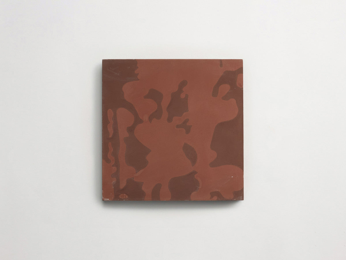 Eskayel patterned cement tile 8 in square brown.
