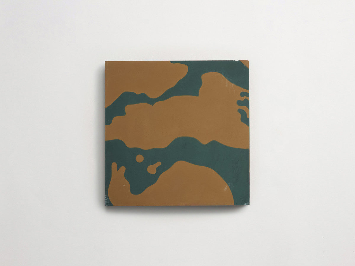 Eskayel patterned cement tile 8 in square green.