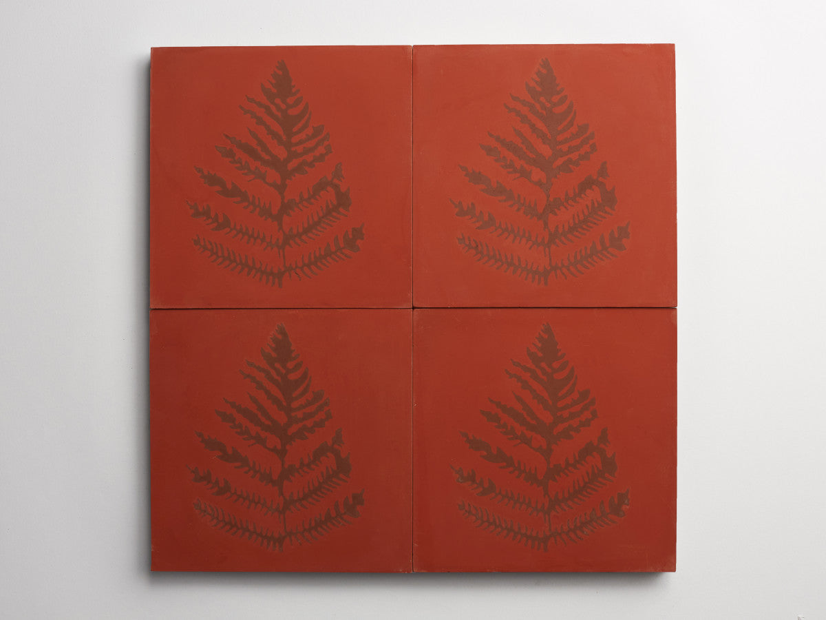 cement: clé + erica tanov | fern | flame + chestnut ~ 8"x8"x⅝"