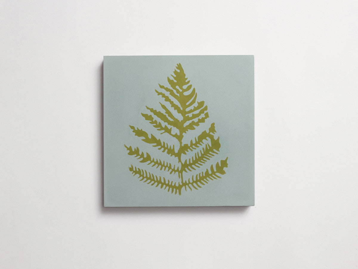cement: clé + erica tanov | fern | celadon + olive ~ 8"x8"x⅝"
