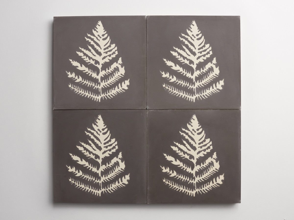 cement: clé + erica tanov | fern | charcoal + paste ~ 8"x8"x⅝"