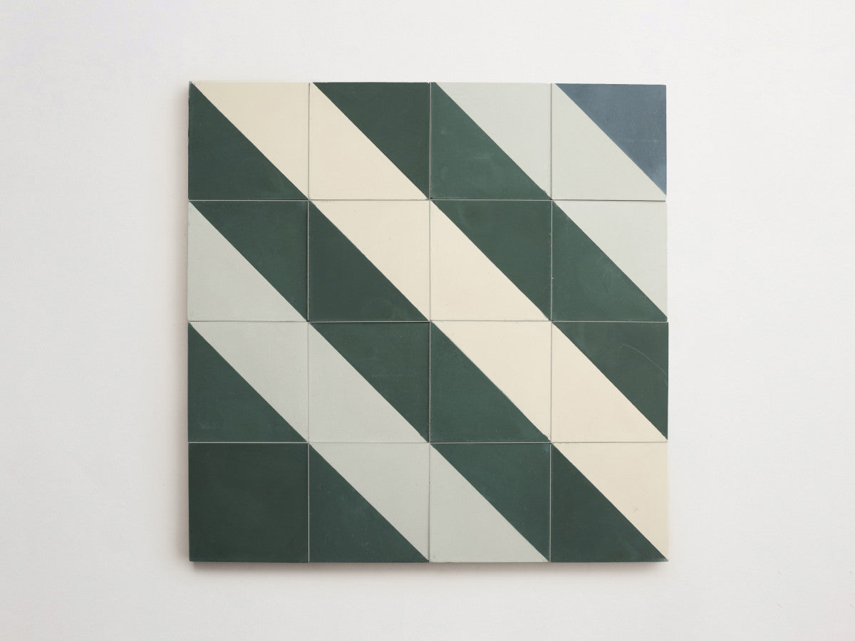 cement: clé + serena dugan studio | agua mural | abyss, celadon, forest + paste ~ 4"x4"x⅝"