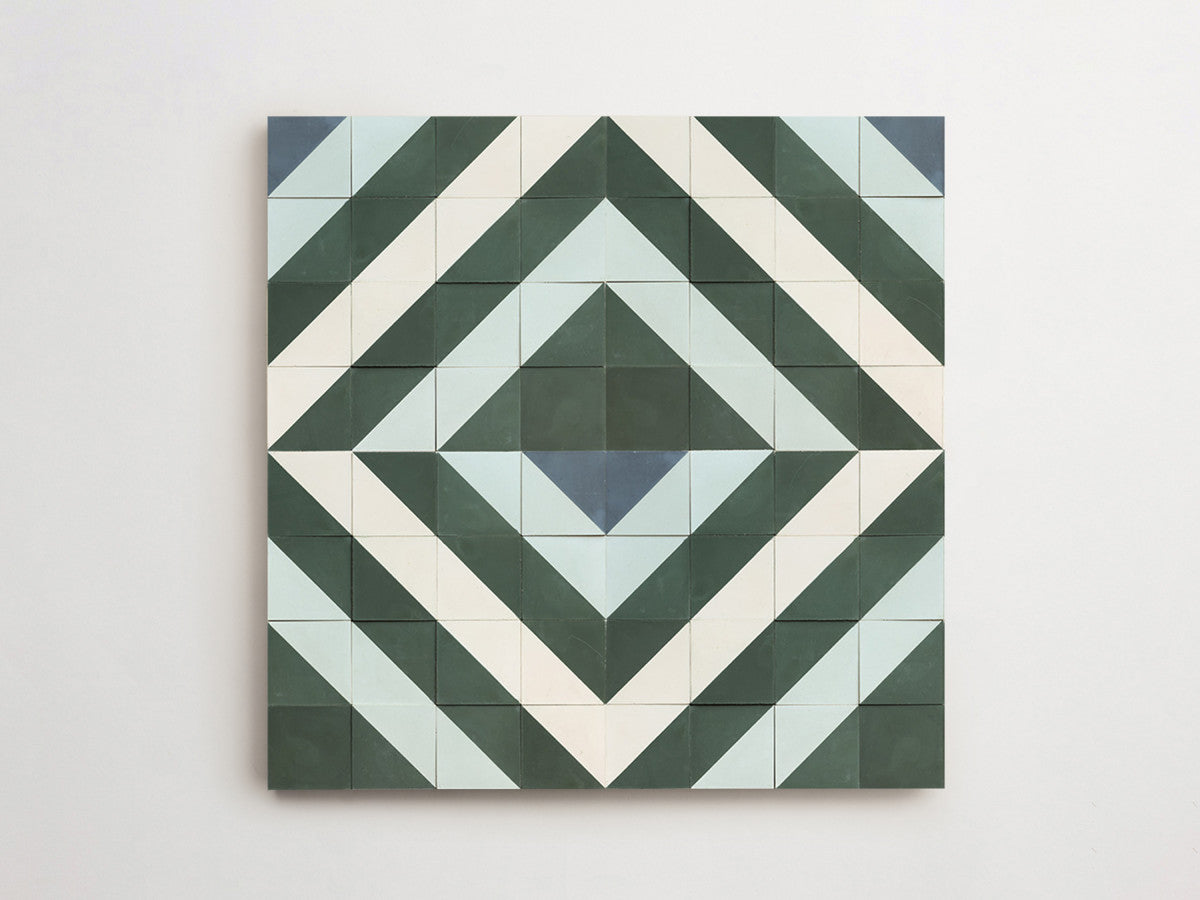 cement: clé + serena dugan studio | agua mural | abyss, celadon, forest + paste ~ 4"x4"x⅝"
