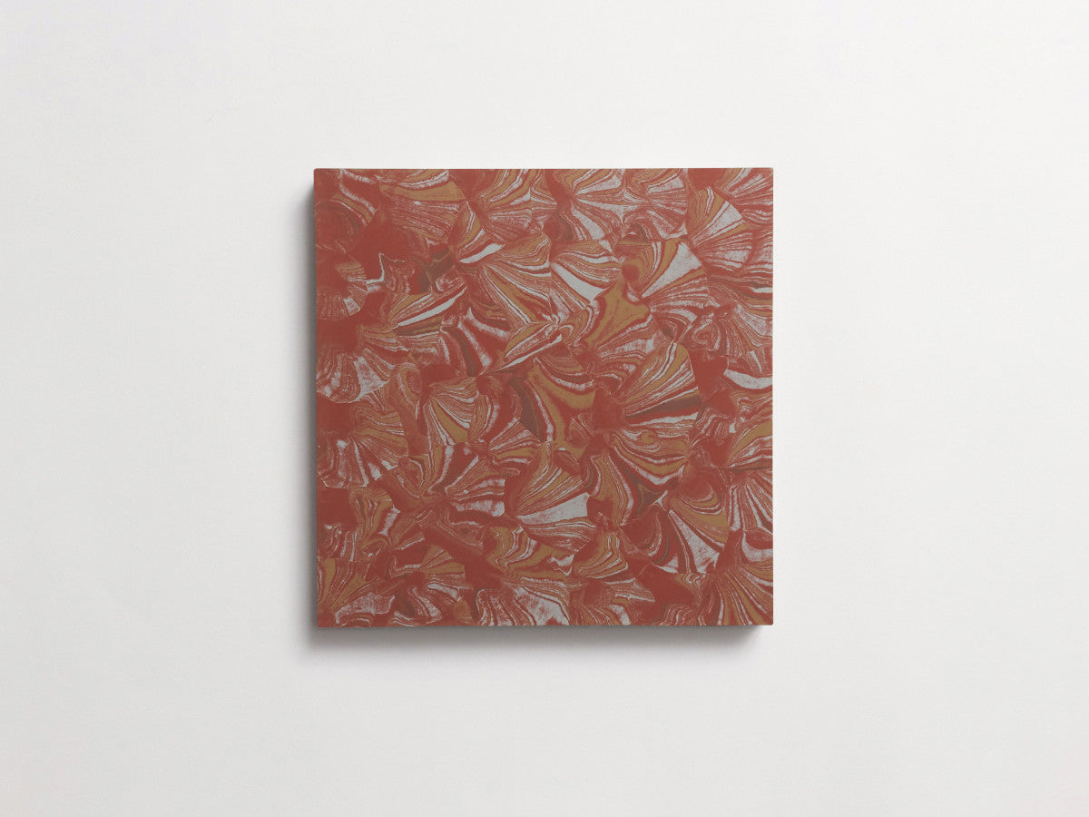 cement: clé + reath design | seraglio | russet, army, vintage jade + chestnut ~ 8"x8"x⅝"