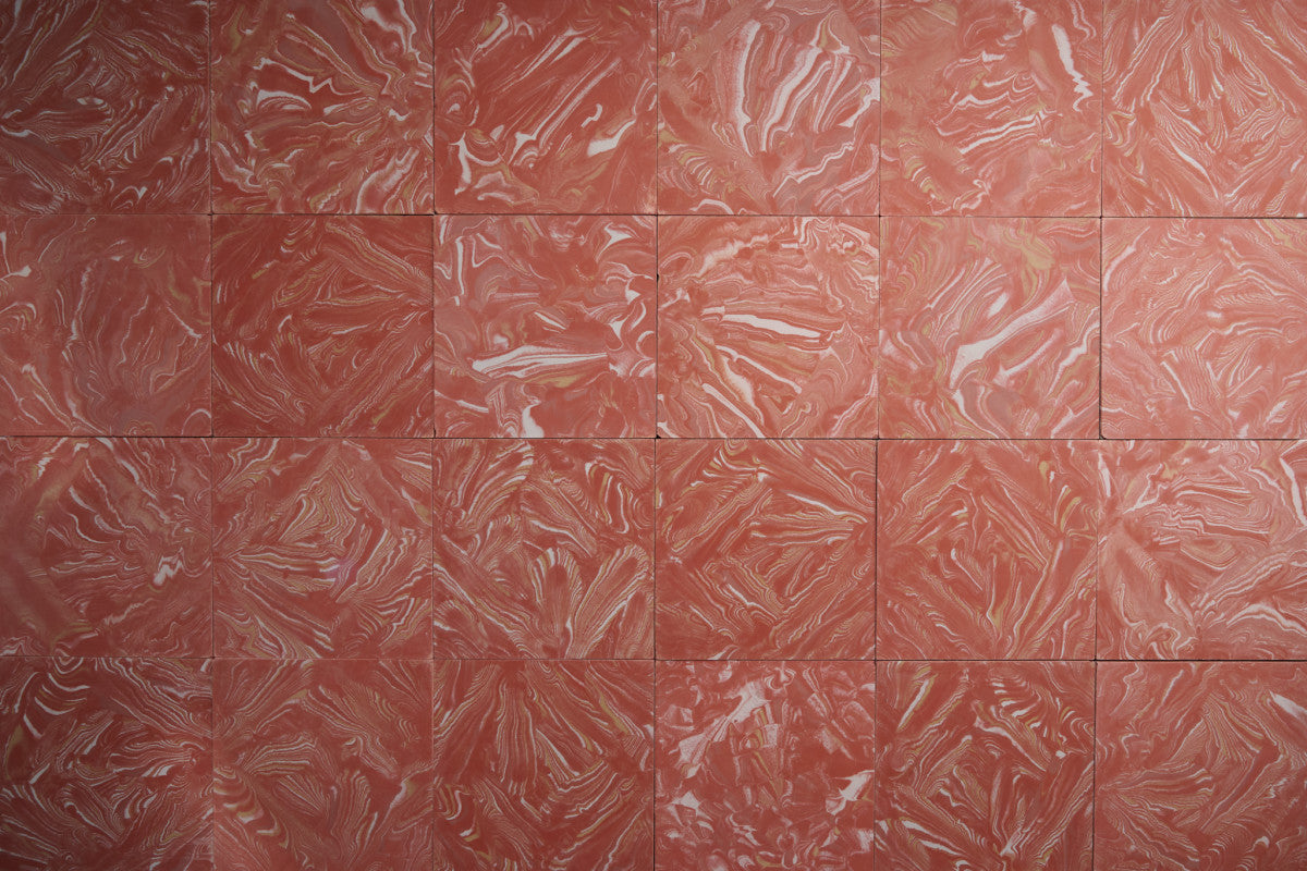 cement: clé + reath design | seraglio | russet, army, vintage jade + chestnut ~ 8"x8"x⅝"