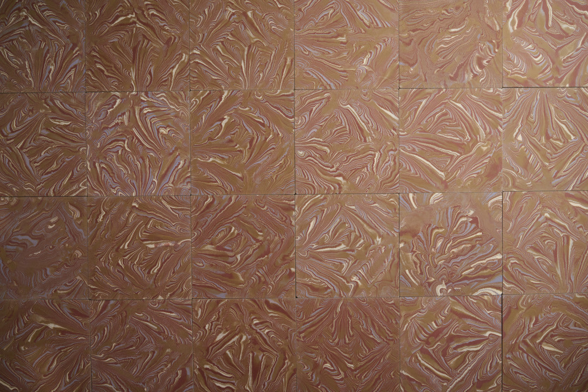 cement: clé + reath design | vicens | army, roan, ikat + chestnut ~ 8"x8"x⅝"