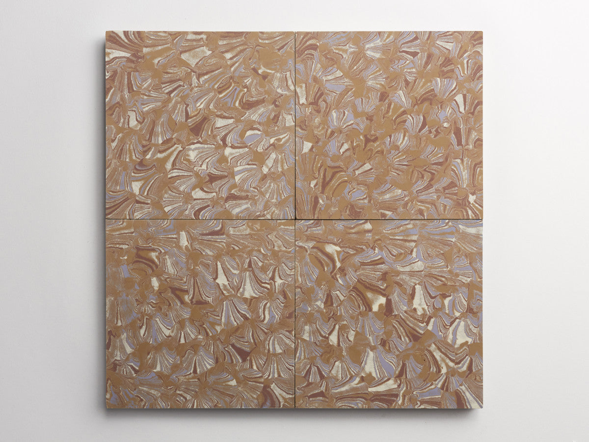 cement: clé + reath design | vicens | army, roan, ikat + chestnut ~ 8"x8"x⅝"