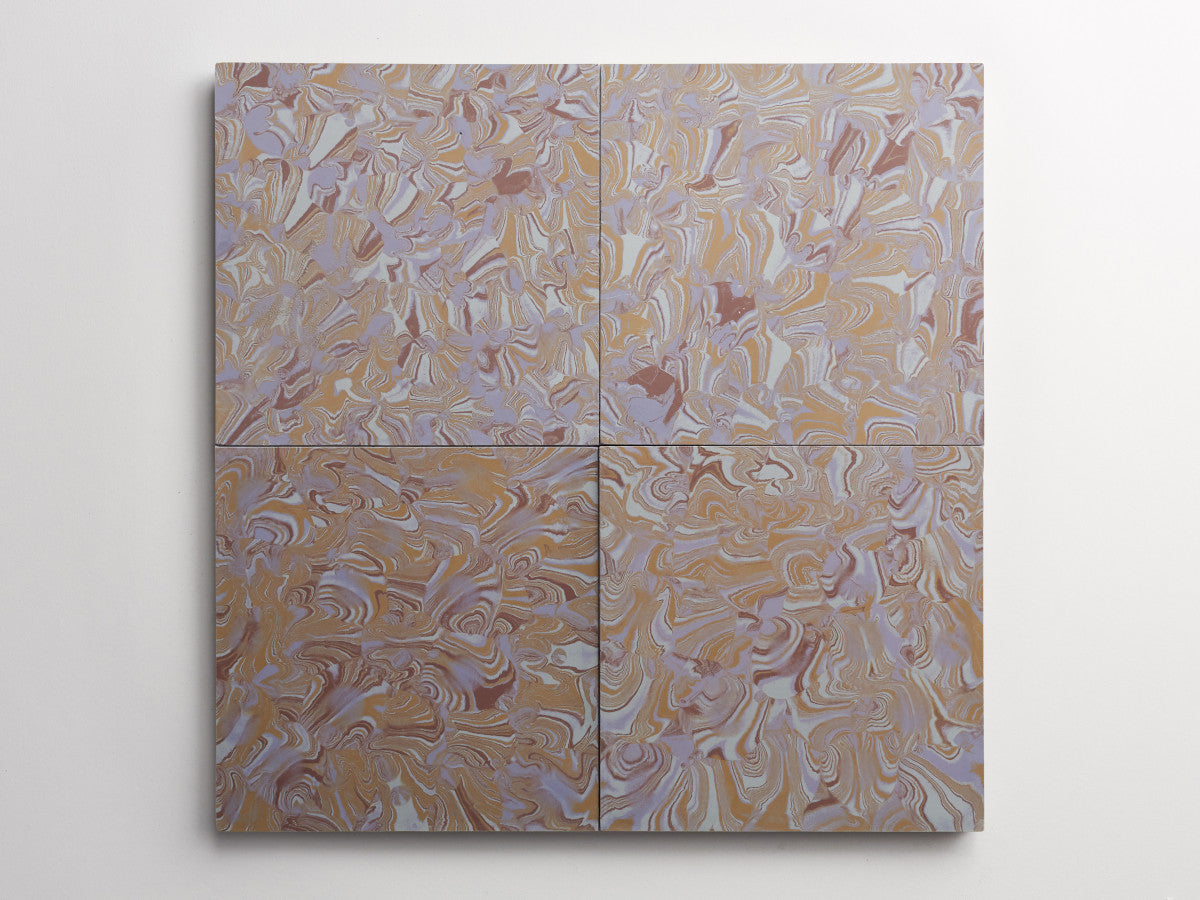 cement: clé + reath design | capitolare | ikat, army, chestnut + vintage jade ~ 8"x8"x⅝"