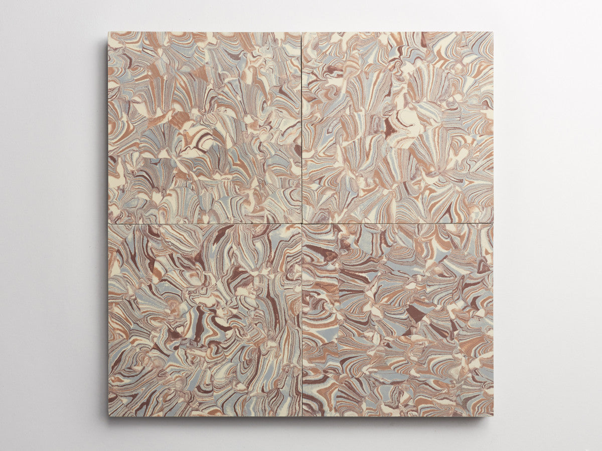 cement: clé + reath design | risguardo | roan, chestnut, umber + vintage jade ~ 8"x8"x⅝"