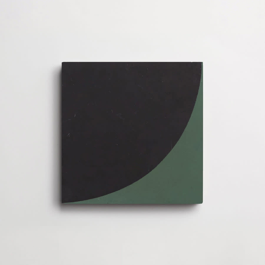 Cement arc black + leaf square ~ 8"x8"x0.625".