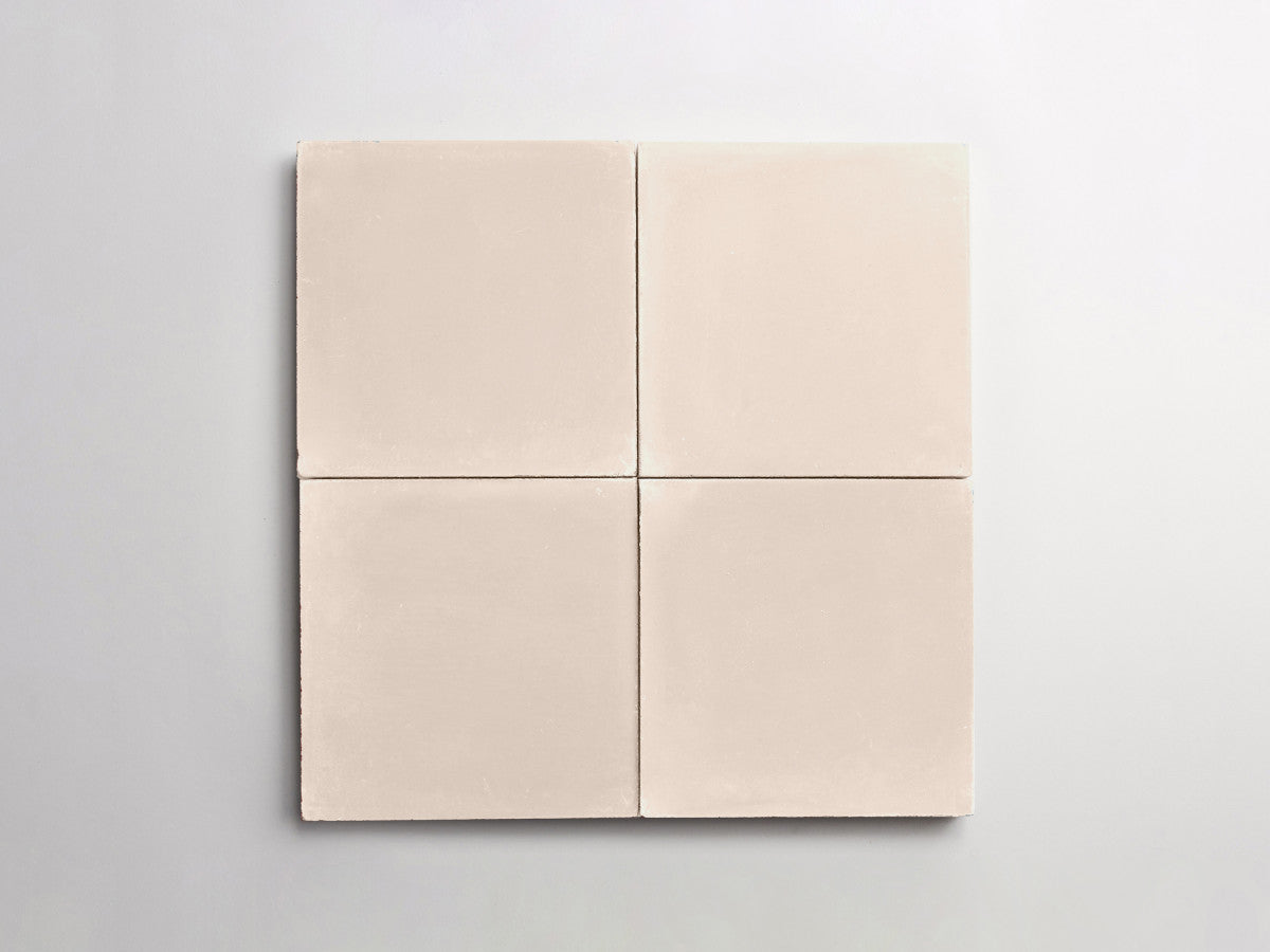 Cement tile solid colors 8x8 Square Shell Pink.