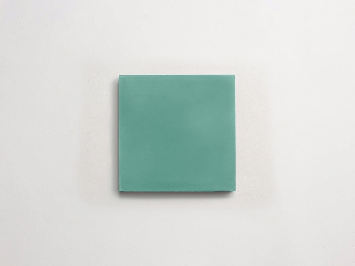 Cement tile solid colors 4x4 Square Loch Green.
