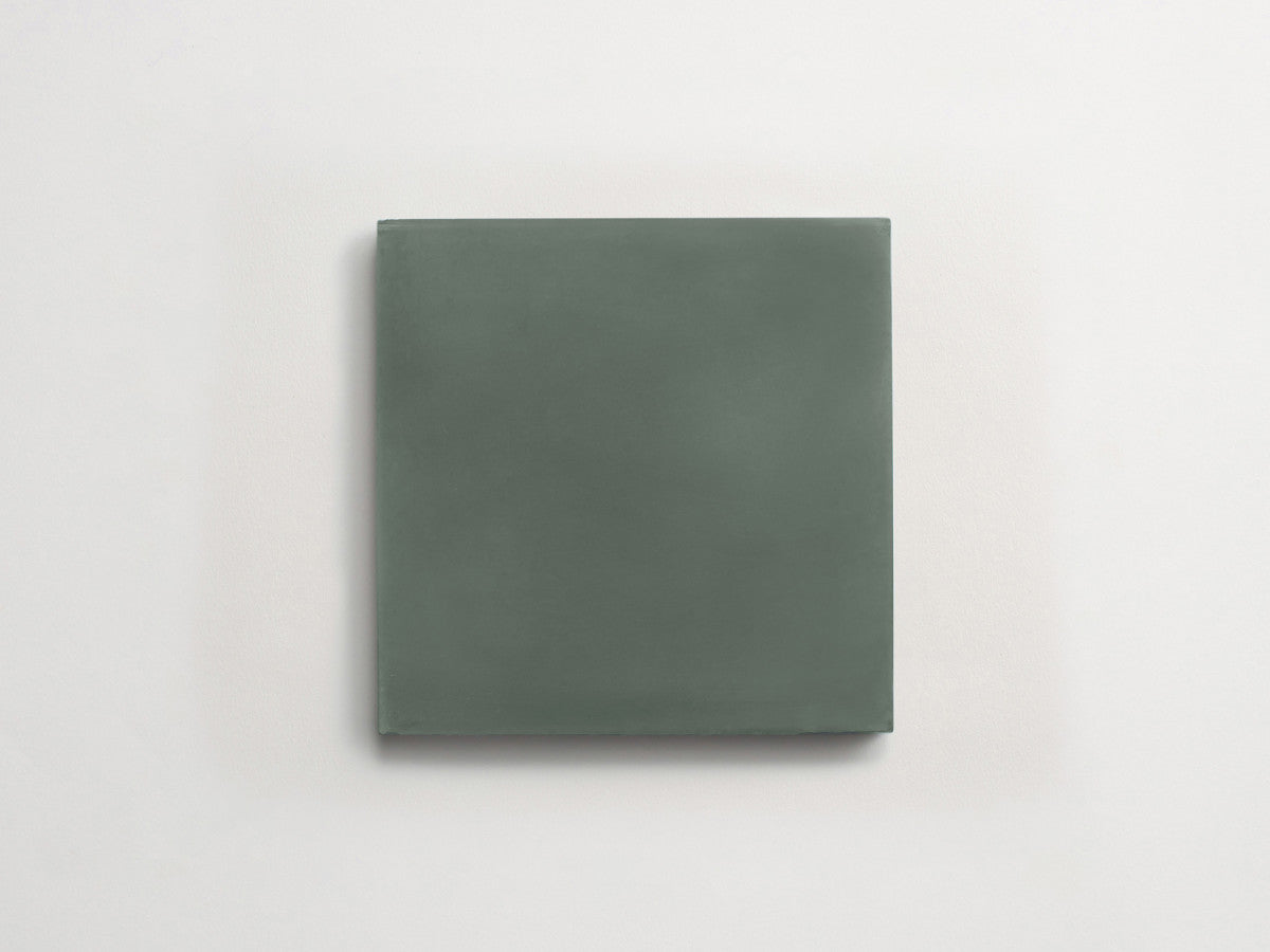 Cement tile solid colors 8x8 Square Leaf Green.