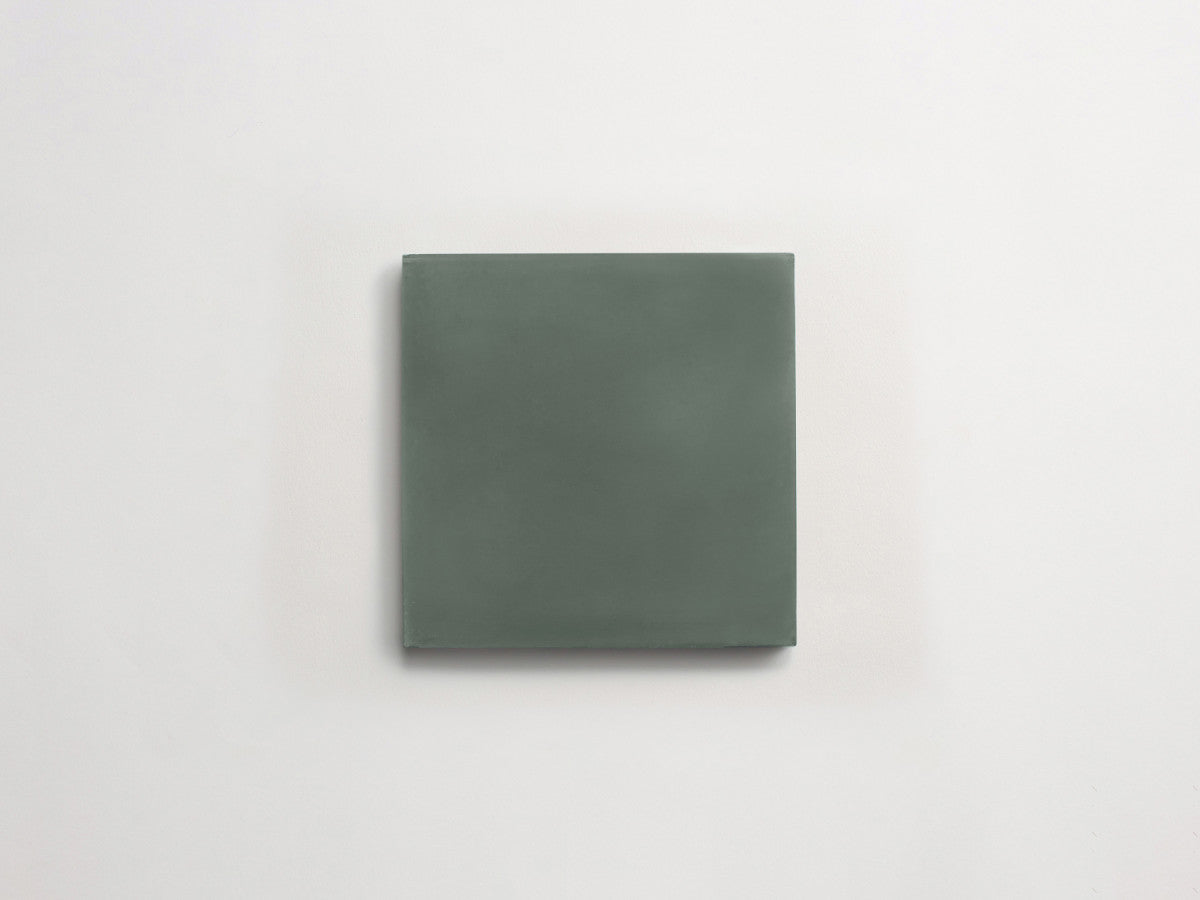 Cement tile solid colors 4x4 Square Leaf Green.