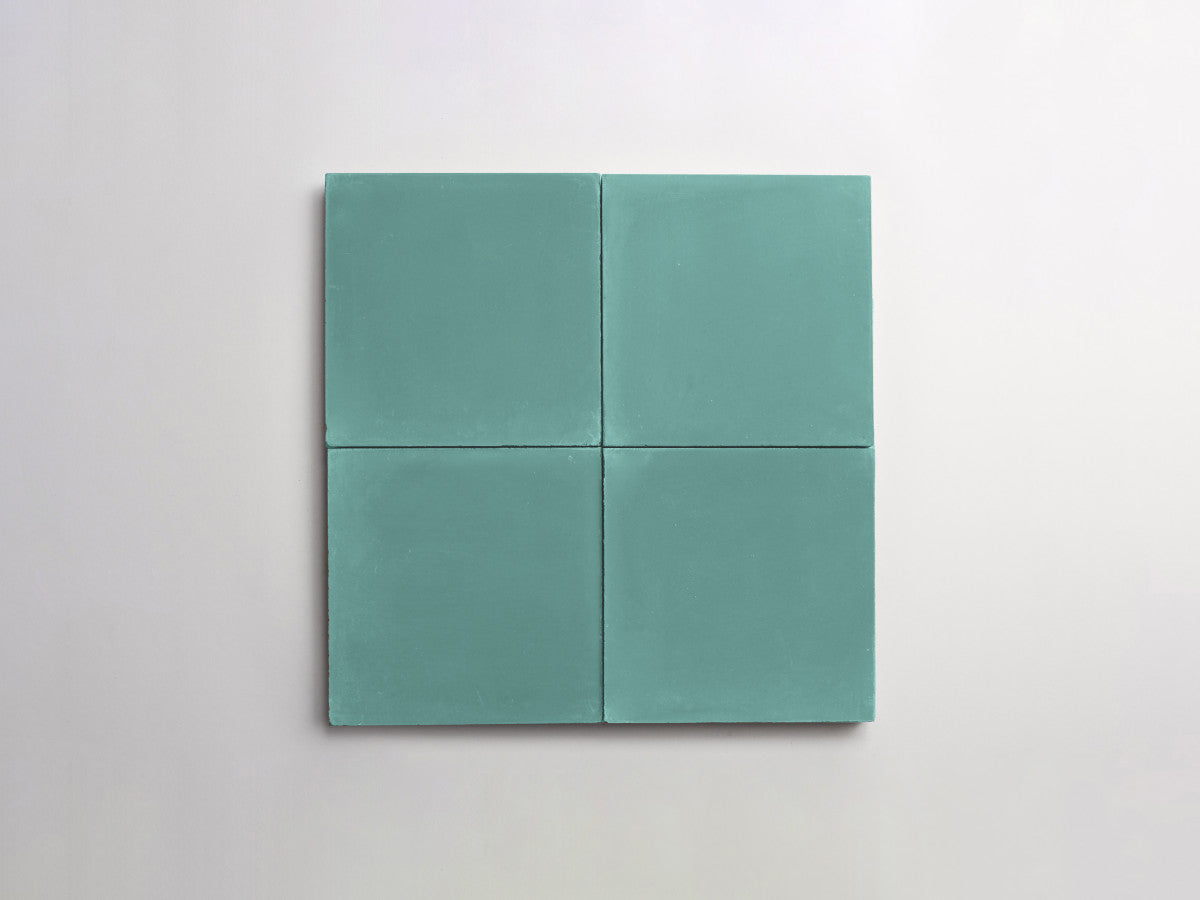 Cement tile solid colors 4x4 Square Kelly Green.