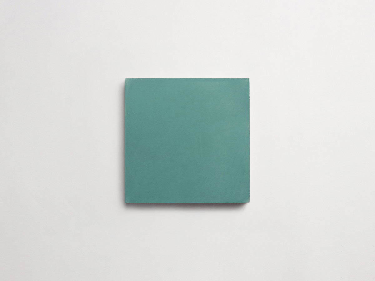 Cement Checkerboard Tile Trio 4x4 Green, Blue, Green.
