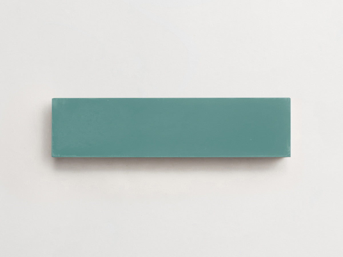 Cement tile solid colors 12x3 Rectangle Kelly Green.