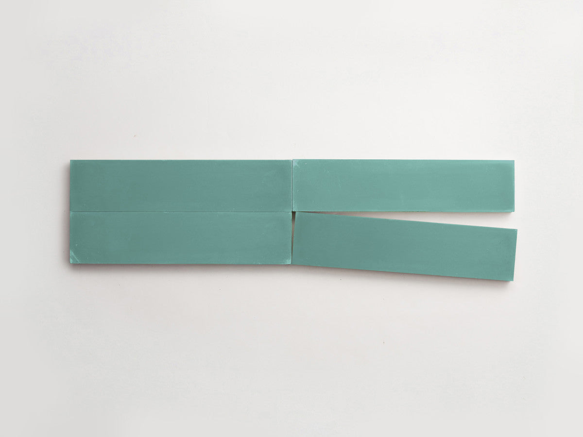 Cement tile solid colors 12x3 Rectangle Kelly Green.
