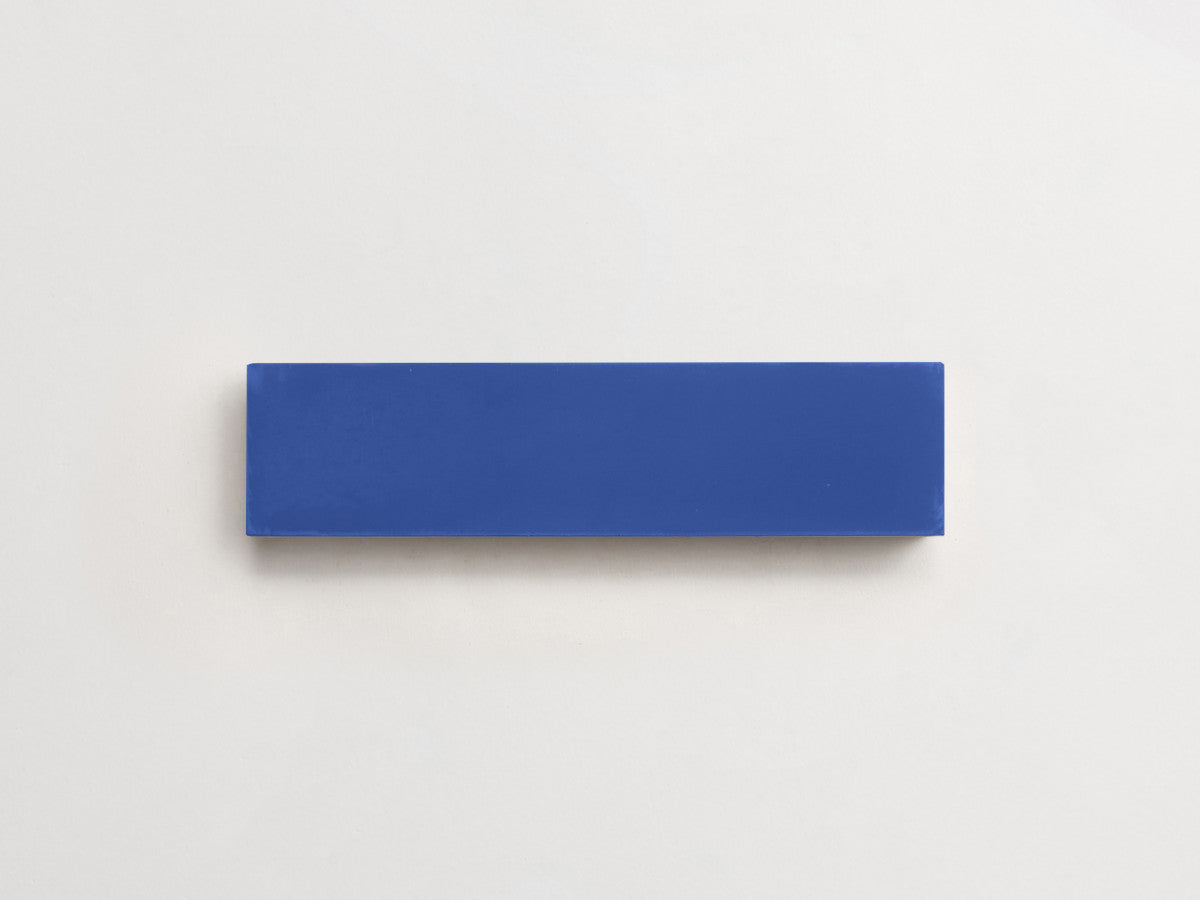 Cement tile solid colors 8x2 Rectangle Lapis Blue.