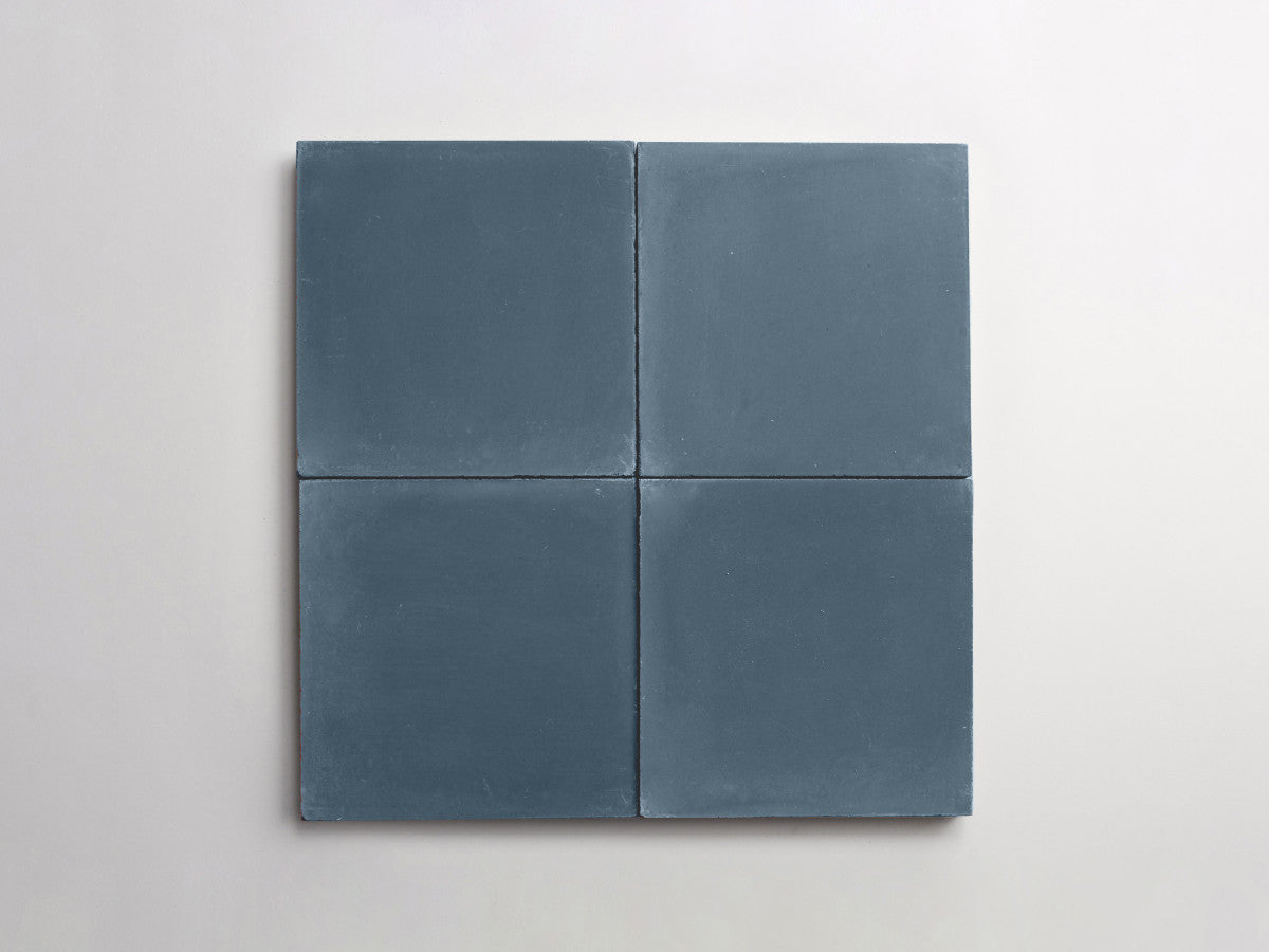 Cement tile solid colors 8x8 Square Federal Blue.