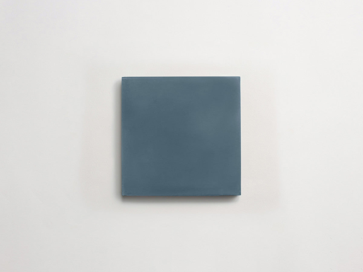Cement tile solid colors 4x4 Square Federal Blue.