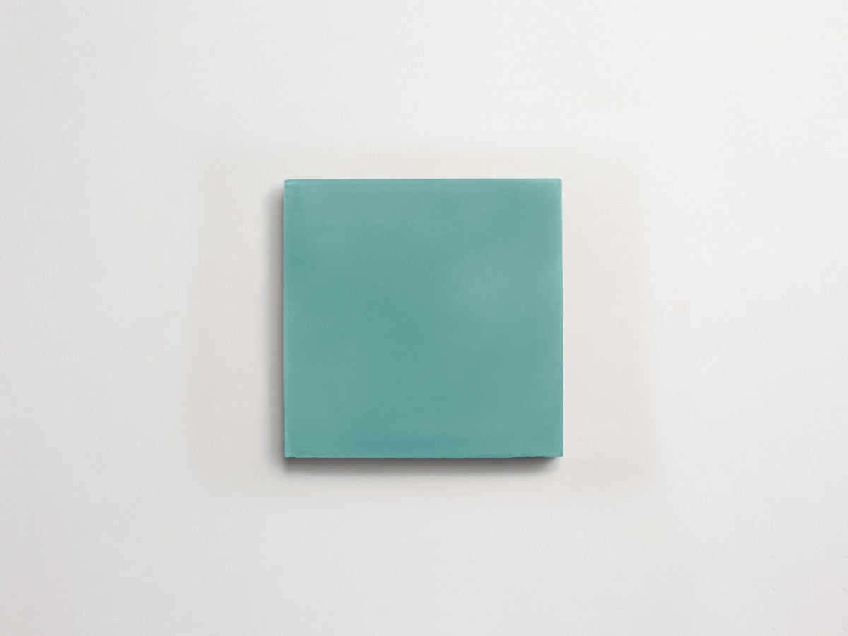 Cement tile solid colors 4x4 Square Kingfisher Blue.