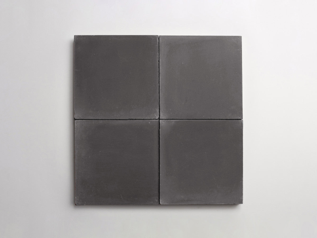 Cement tile solid colors 8x8 Square Charcoal Grey.