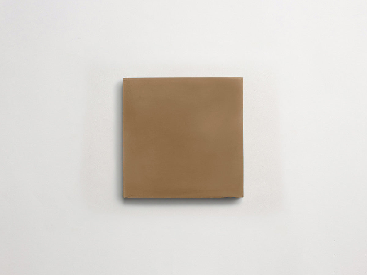 Cement tile solid colors 4x4 Square Army Brown.