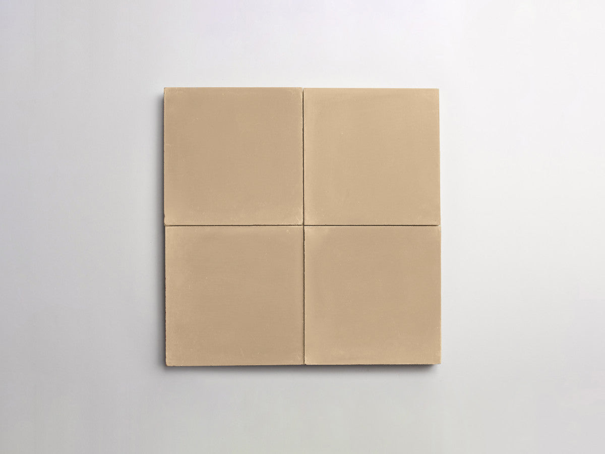 Cement tile solid colors 4x4 Square Glove Brown.