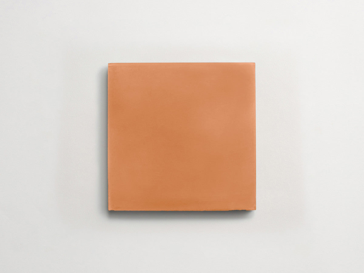 Cement tile solid colors 8x8 Square Ale Terracotta.