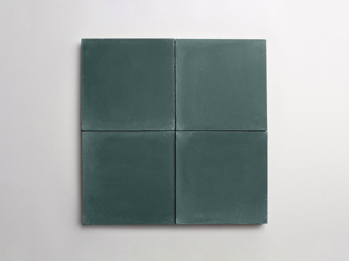Cement tile solid colors 8x8 Square Forest Green.