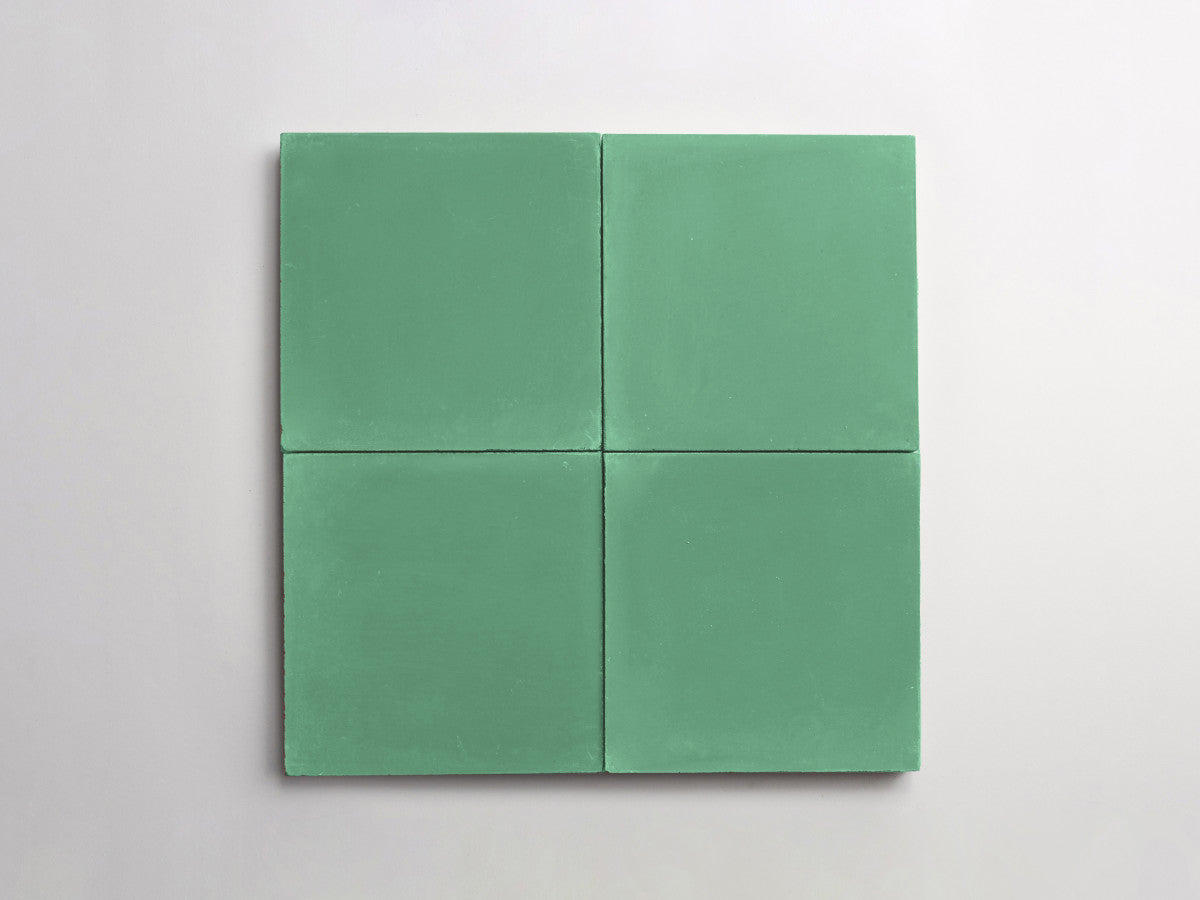 Cement tile solid colors 8x8 Square Nettle Green.