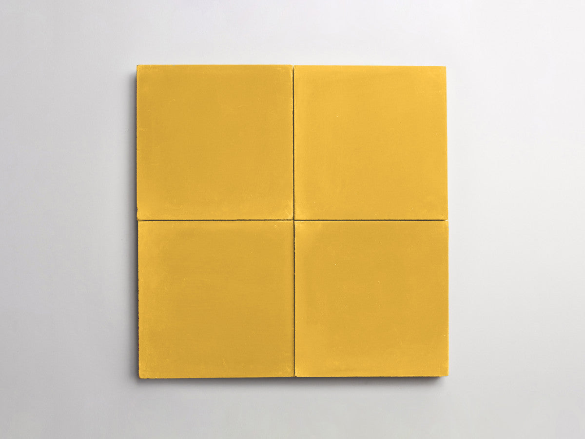 Cement tile solid colors 8x8 Square Duckling Yellow.