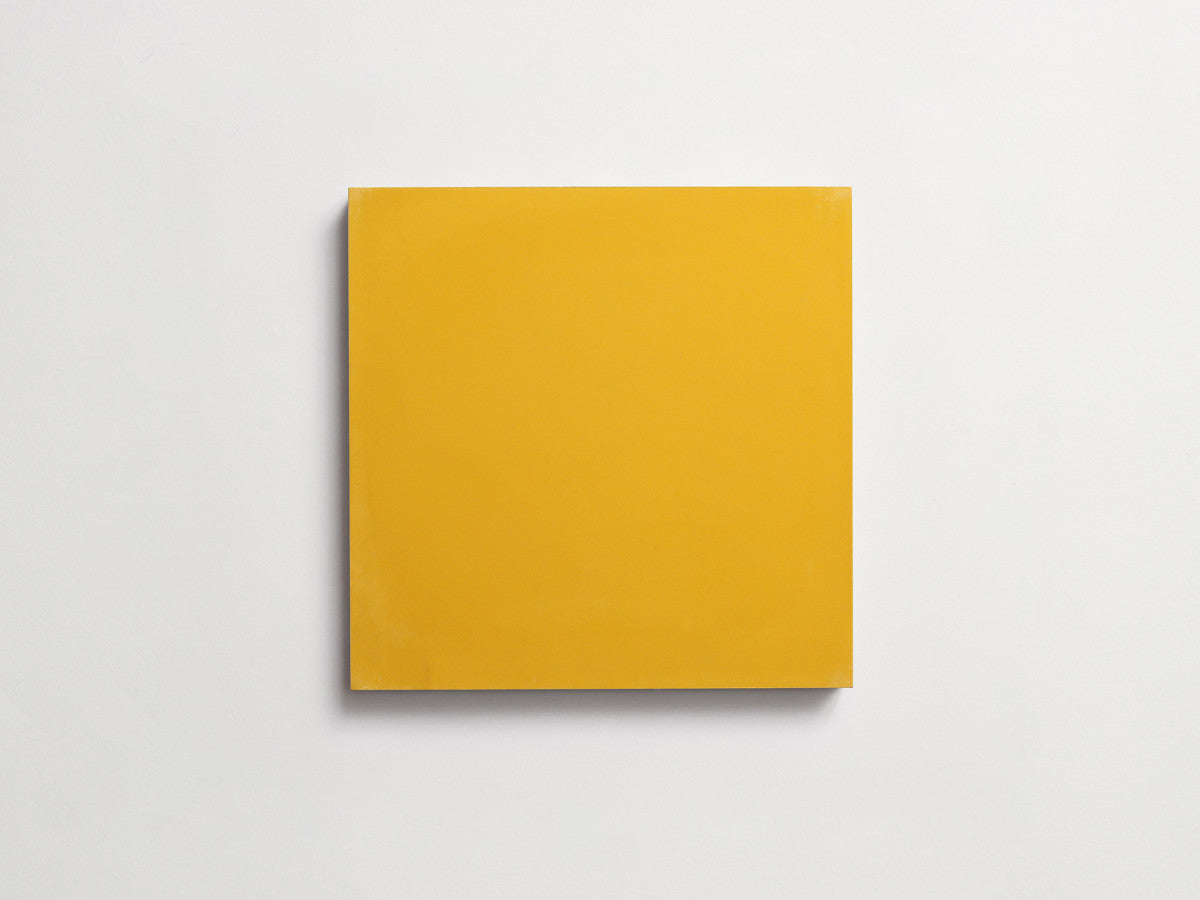 Cement tile solid colors 8x8 Square Duckling Yellow.