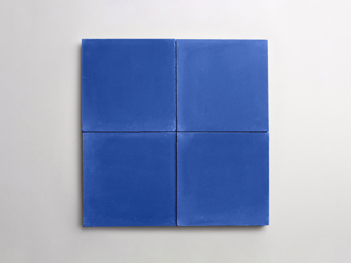Cement tile solid colors 8x8 Square Lapis Blue.