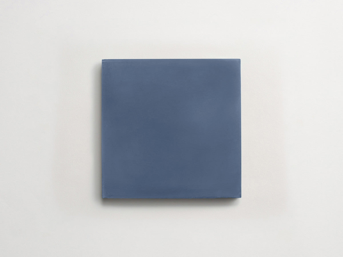Cement tile solid colors 8x8 Square Abyss Blue.