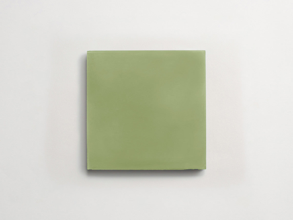 Cement tile solid colors 8x8 Square Grass Green.