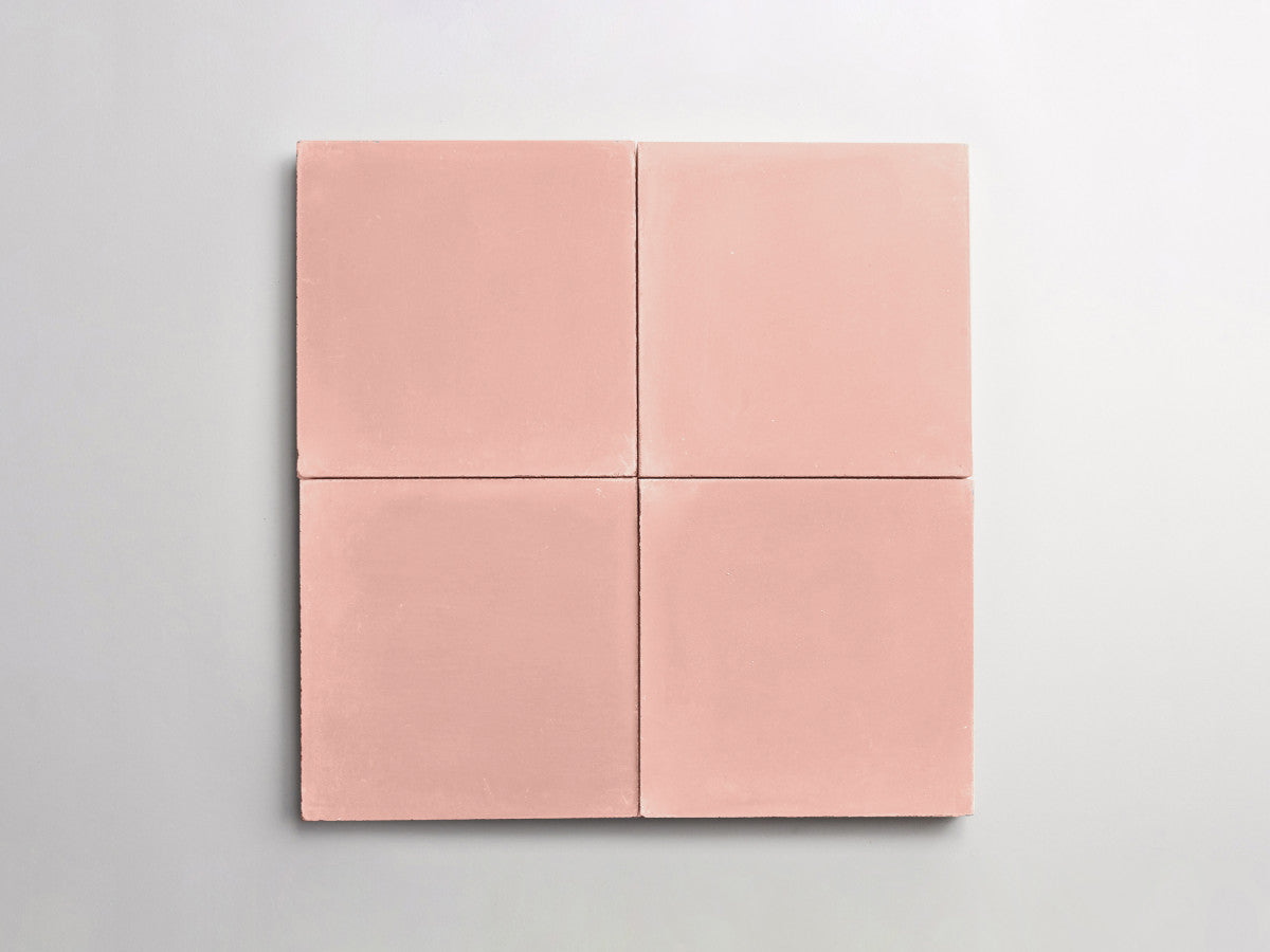 Cement tile solid colors 8x8 Square Rose Pink.