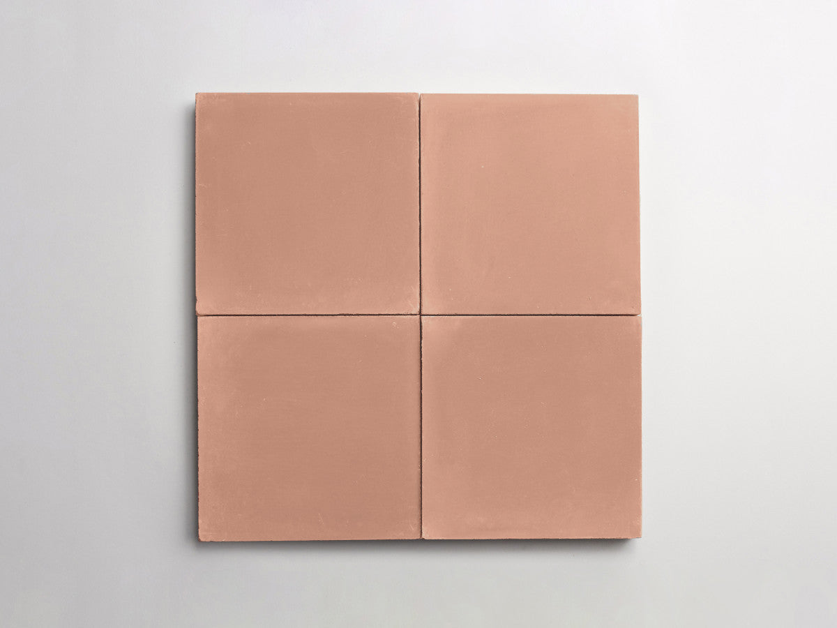 Cement tile solid colors 8x8 Square Rouge Pink.