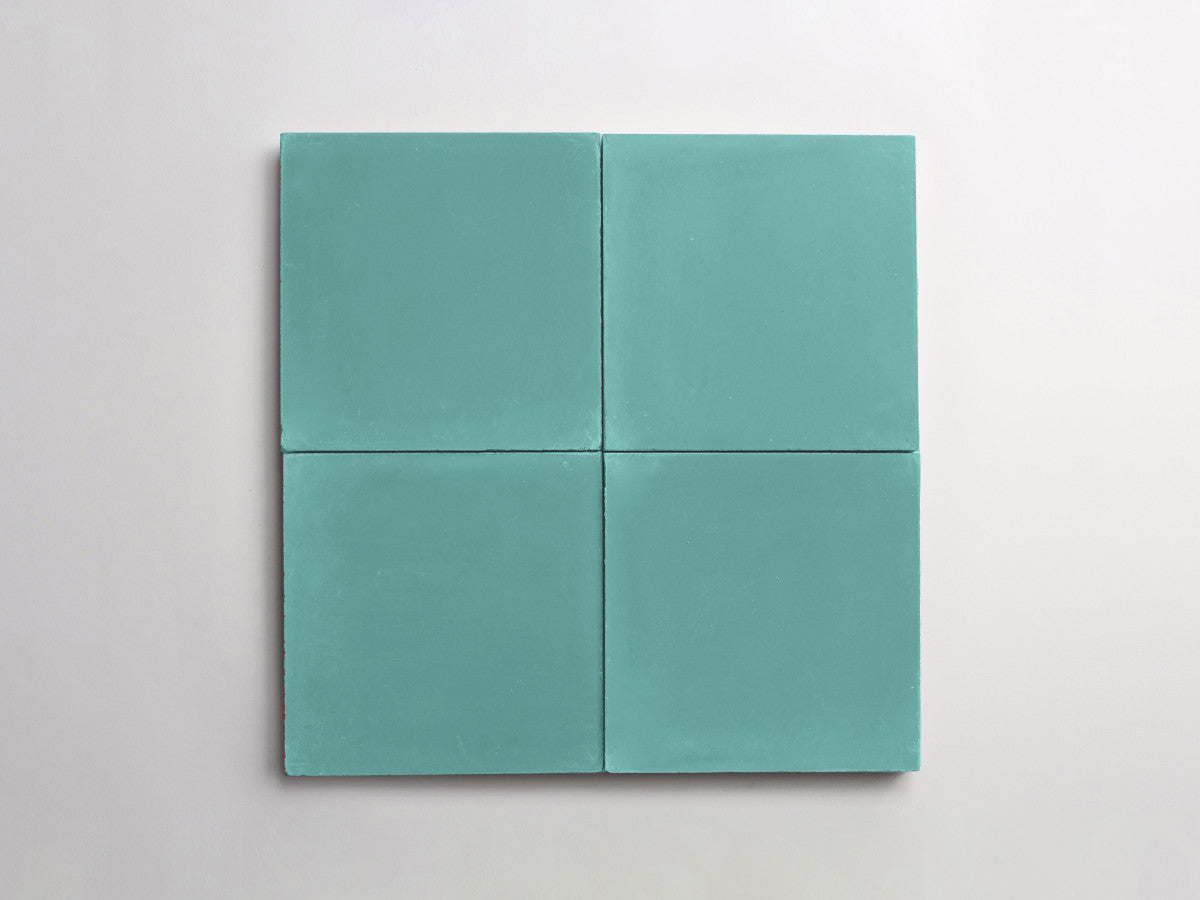 Cement tile solid colors 8x8 Square Kingfisher Blue.