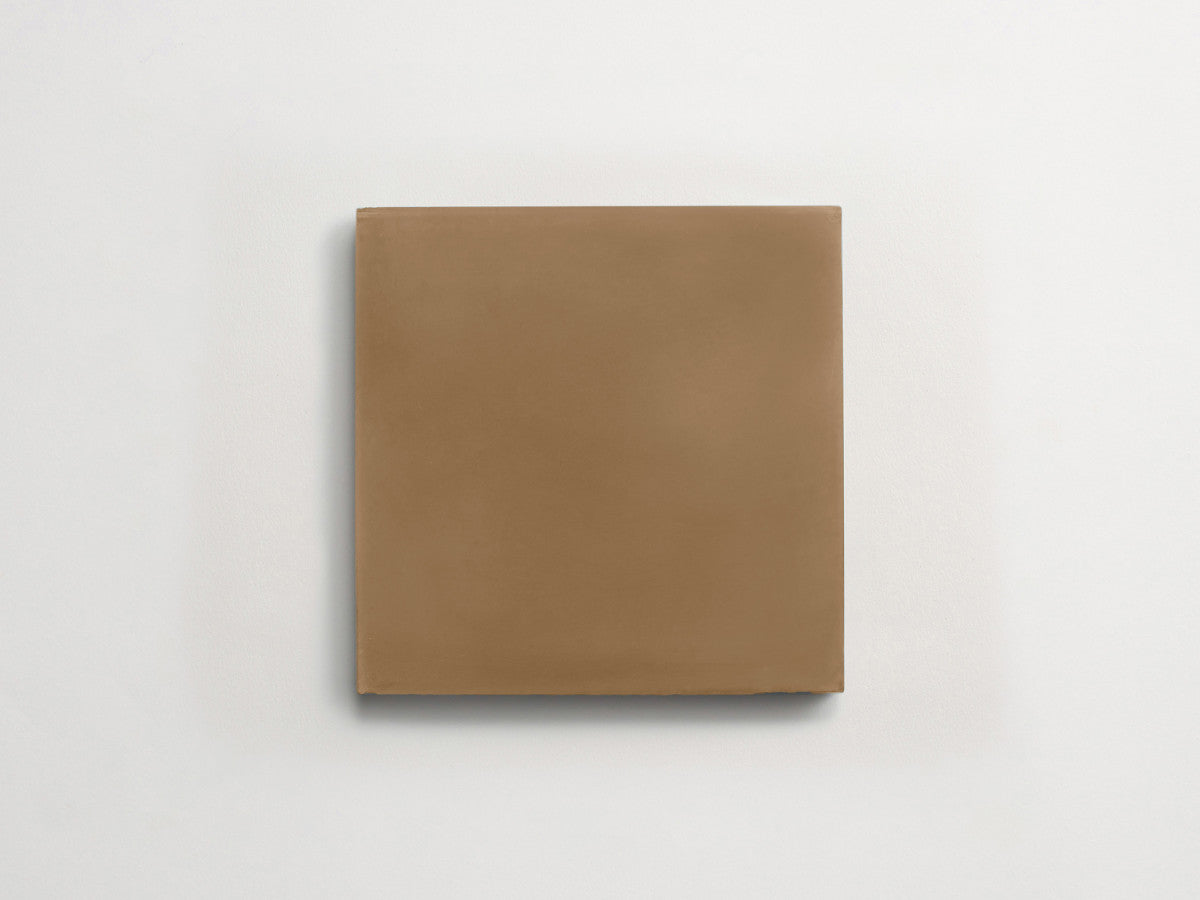Cement tile solid colors 8x8 Square Army Brown.