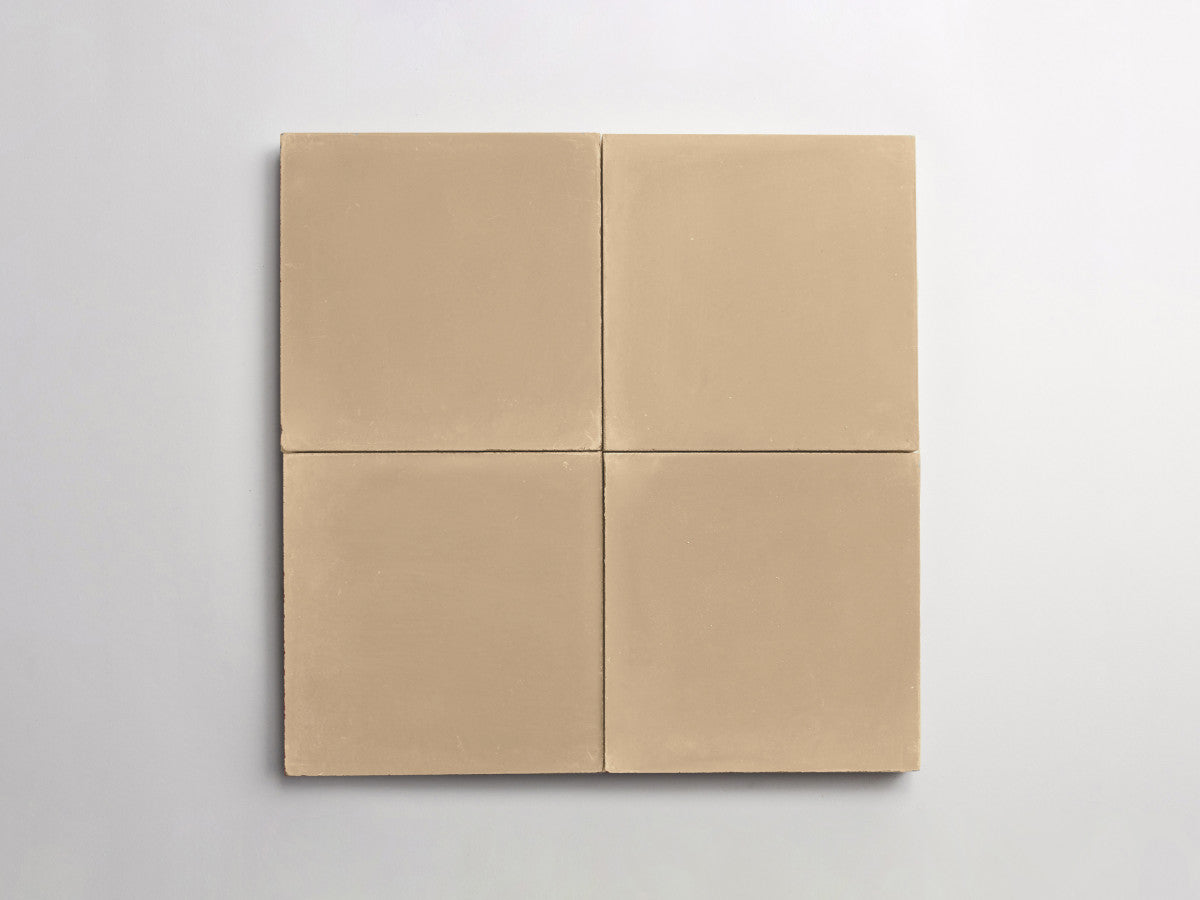Cement tile solid colors 8x8 Square Glove Brown.