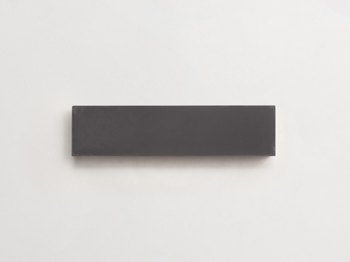 Cement tile solid colors 8x2 Rectangle Charcoal Grey.