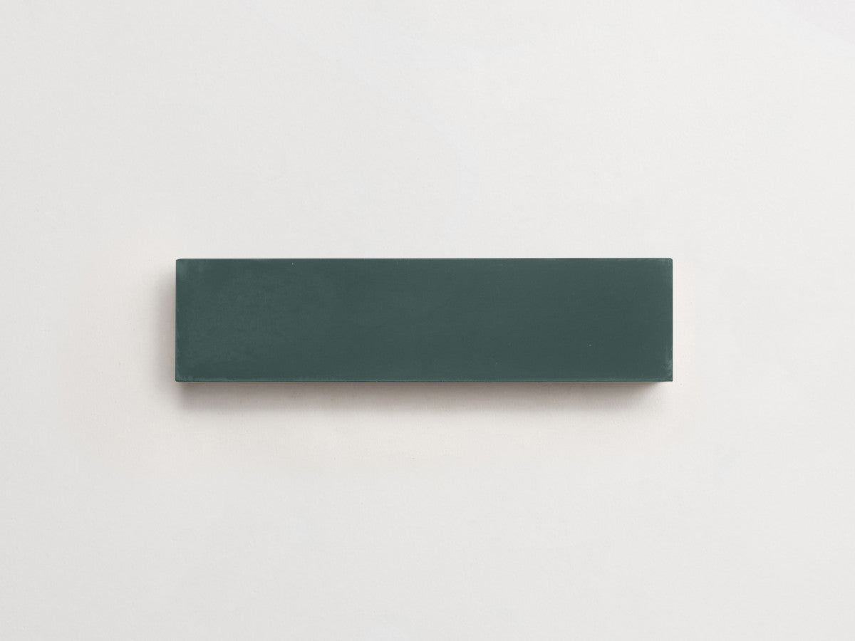Cement tile solid colors 8x2 Rectangle Forest Green.